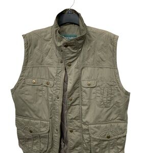 Men’s Quilted Multi Pocket Fishing Hiking Vest, XL